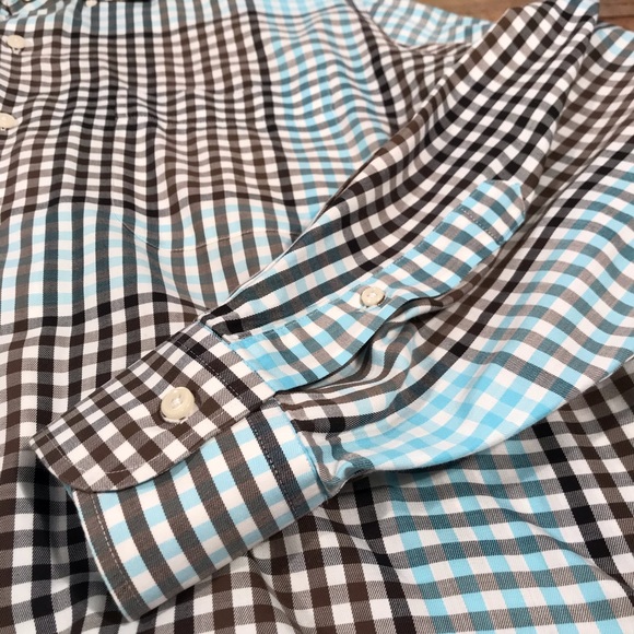 Peter Millar Plaid Dress Shirt, Large - Picture 3 of 5